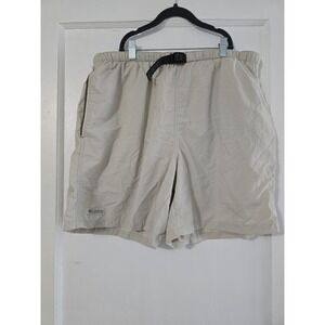Columbia Sportswear‎ Swim Trunks Medium Khaki Buckle Belt Quick Dry Mesh Lining